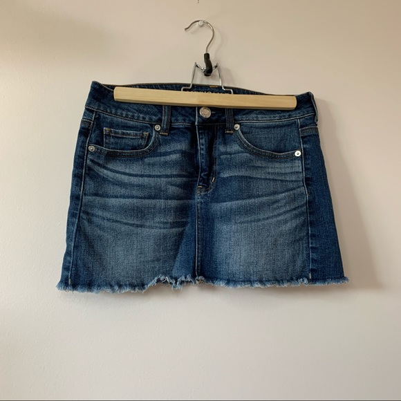 2 for $20 American eagle | denim mini skirt size 4 - Picture 2 of 10